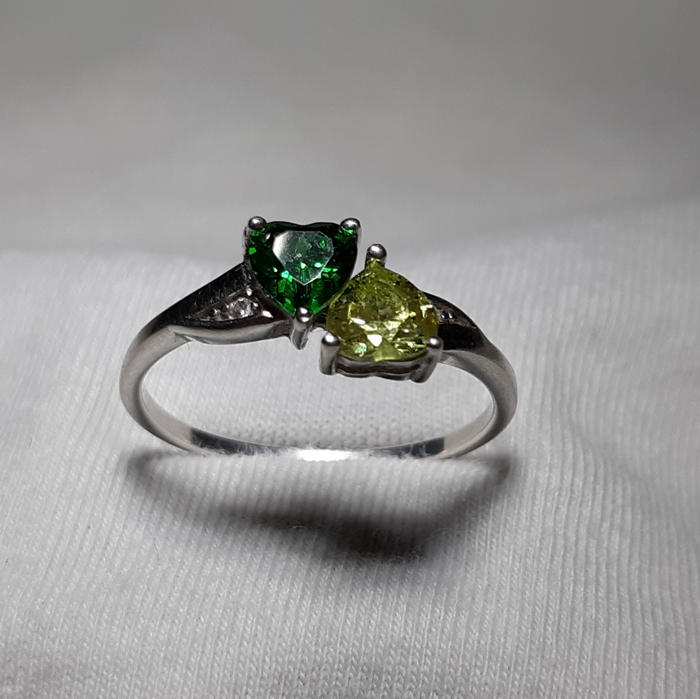 .923 Sterling Double Heart Ring